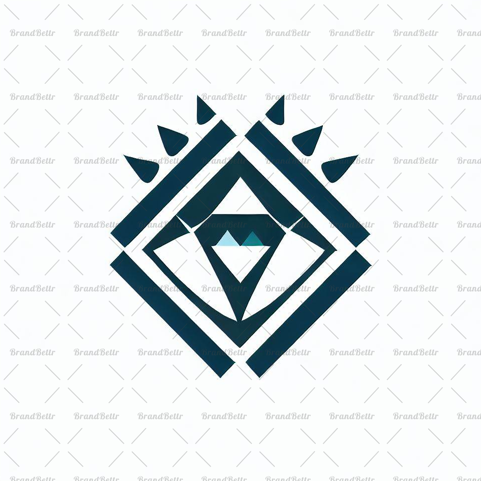 Geometrischer Diamant und Krone